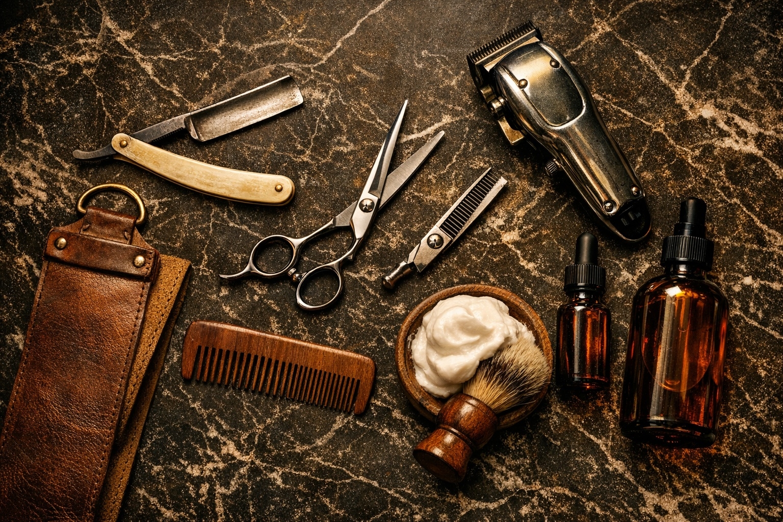 Premium barber tools and razors